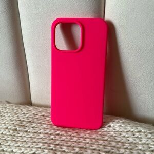 Hot Pink Silicone iPhone 14 Pro Max Case